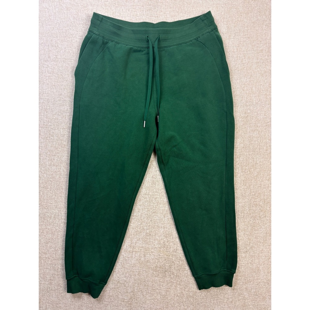 Lululemon Scuba High-Rise Jogger Green Cotton Blend Fleece Sweatpants Size 14